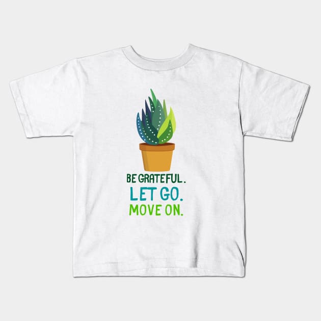 Green Blue Motivational Cactus Good Vibes Shirt October Mental Health Shirt Encouragement Love Inspirational Positivity Cute Happy Spiritual Gift Kids T-Shirt by EpsilonEridani